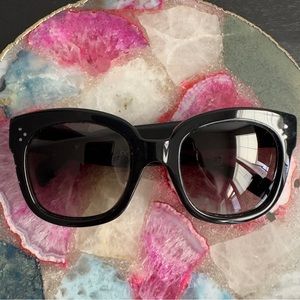 Authentic Celine New Audrey 41805/S Black Oversized Sunglasses